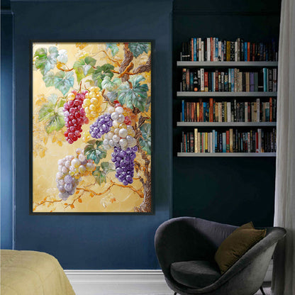 Family And Fortune Grapes - 11CT Stamped Cross Stitch 50*70CM(Mona Lisa Brand)