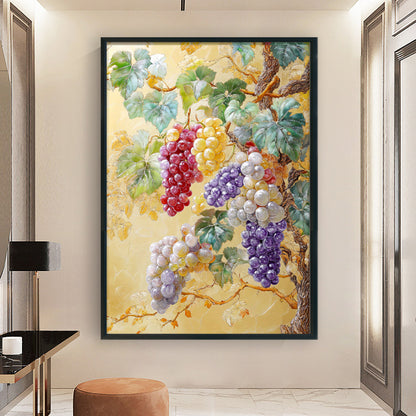 Family And Fortune Grapes - 11CT Stamped Cross Stitch 50*70CM(Mona Lisa Brand)