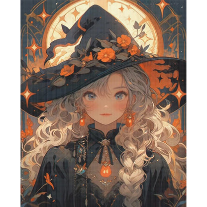 Halloween Witch - 11CT Stamped Cross Stitch 40*50CM