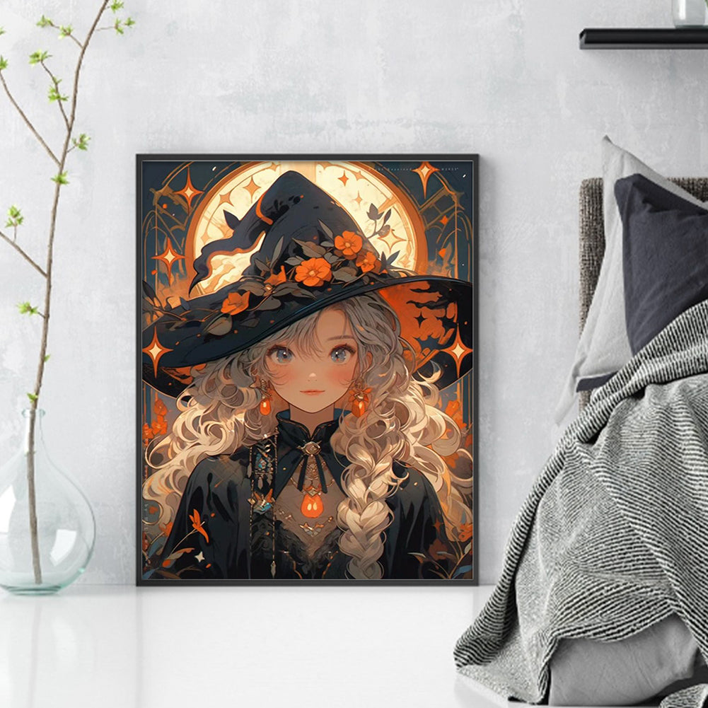 Halloween Witch - 11CT Stamped Cross Stitch 40*50CM