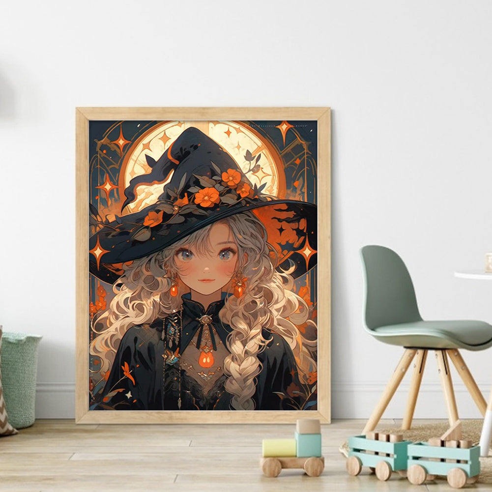 Halloween Witch - 11CT Stamped Cross Stitch 40*50CM