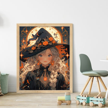 Halloween Witch - 11CT Stamped Cross Stitch 40*50CM