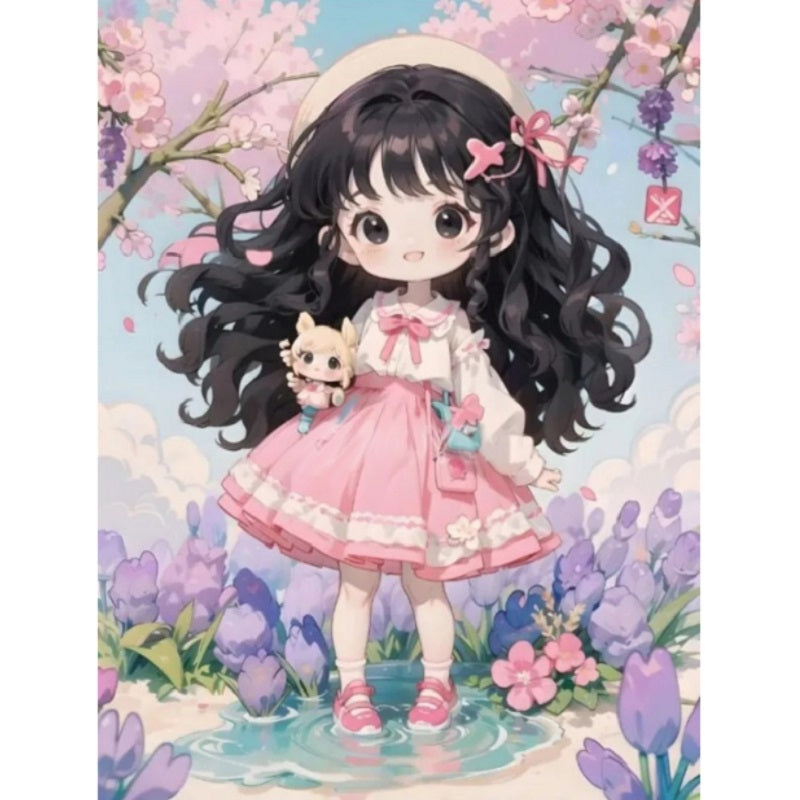 Anime Girl - 11CT Stamped Cross Stitch 40*56CM