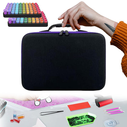 182pcs Bead Bottle Storage Handbag Diamond Painting Toolkit Bead Organizer Tool
