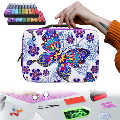 100 Grid Butterfly Diamond Painting Bead Storage Box Bead Bottle Storage Bag