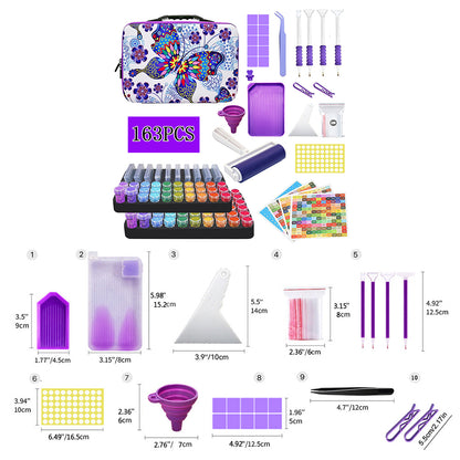 100 Grid Butterfly Diamond Painting Bead Storage Box Bead Bottle Storage Bag