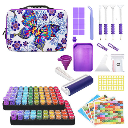 100 Grid Butterfly Diamond Painting Bead Storage Box Bead Bottle Storage Bag