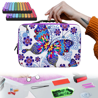 100 Grid Butterfly Diamond Painting Bead Storage Box Bead Bottle Storage Bag