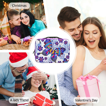 100 Grid Butterfly Diamond Painting Bead Storage Box Bead Bottle Storage Bag