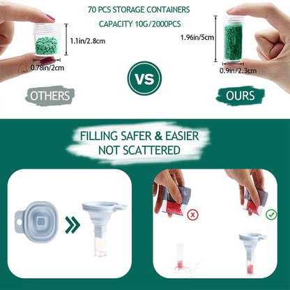 100 Grid Butterfly Diamond Painting Bead Storage Box Bead Bottle Storage Bag