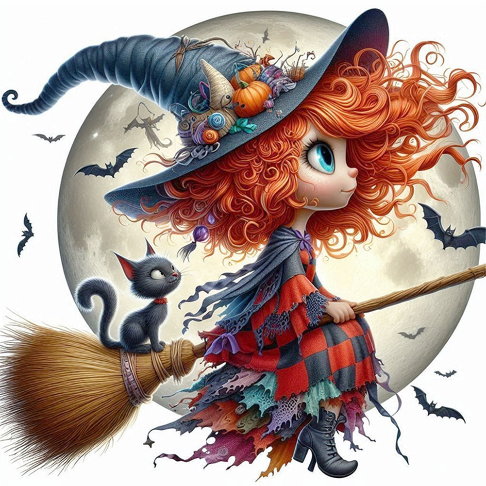 Halloween Witch - 11CT Stamped Cross Stitch 40*40CM