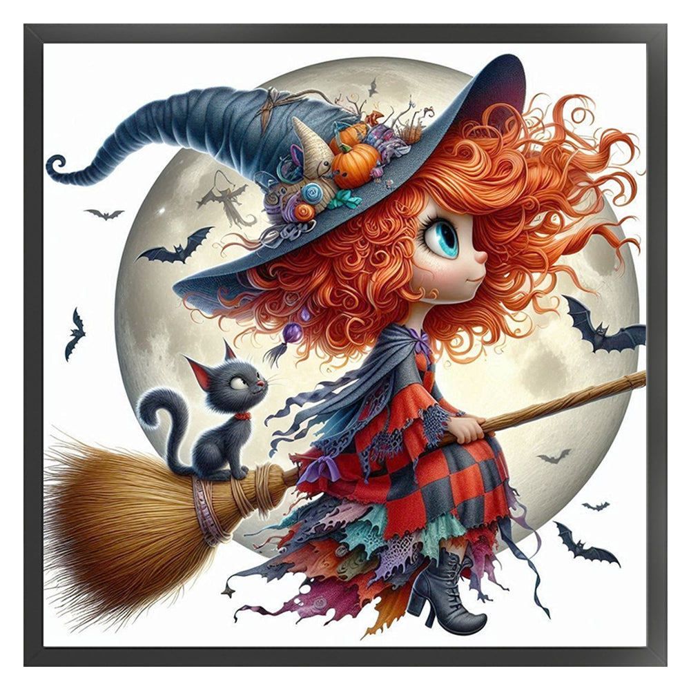 Halloween Witch - 11CT Stamped Cross Stitch 40*40CM