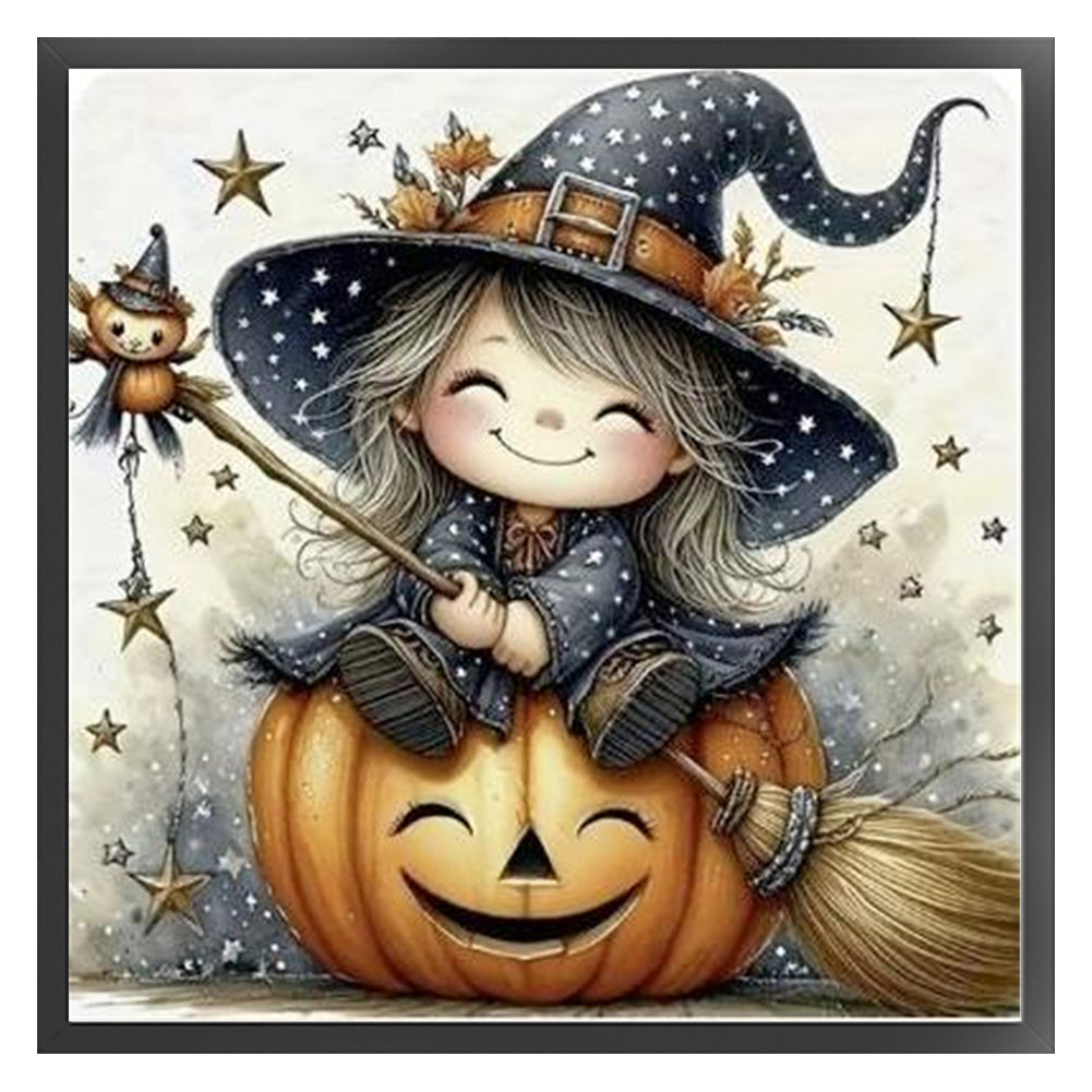 Halloween Witch - 11CT Stamped Cross Stitch 40*40CM