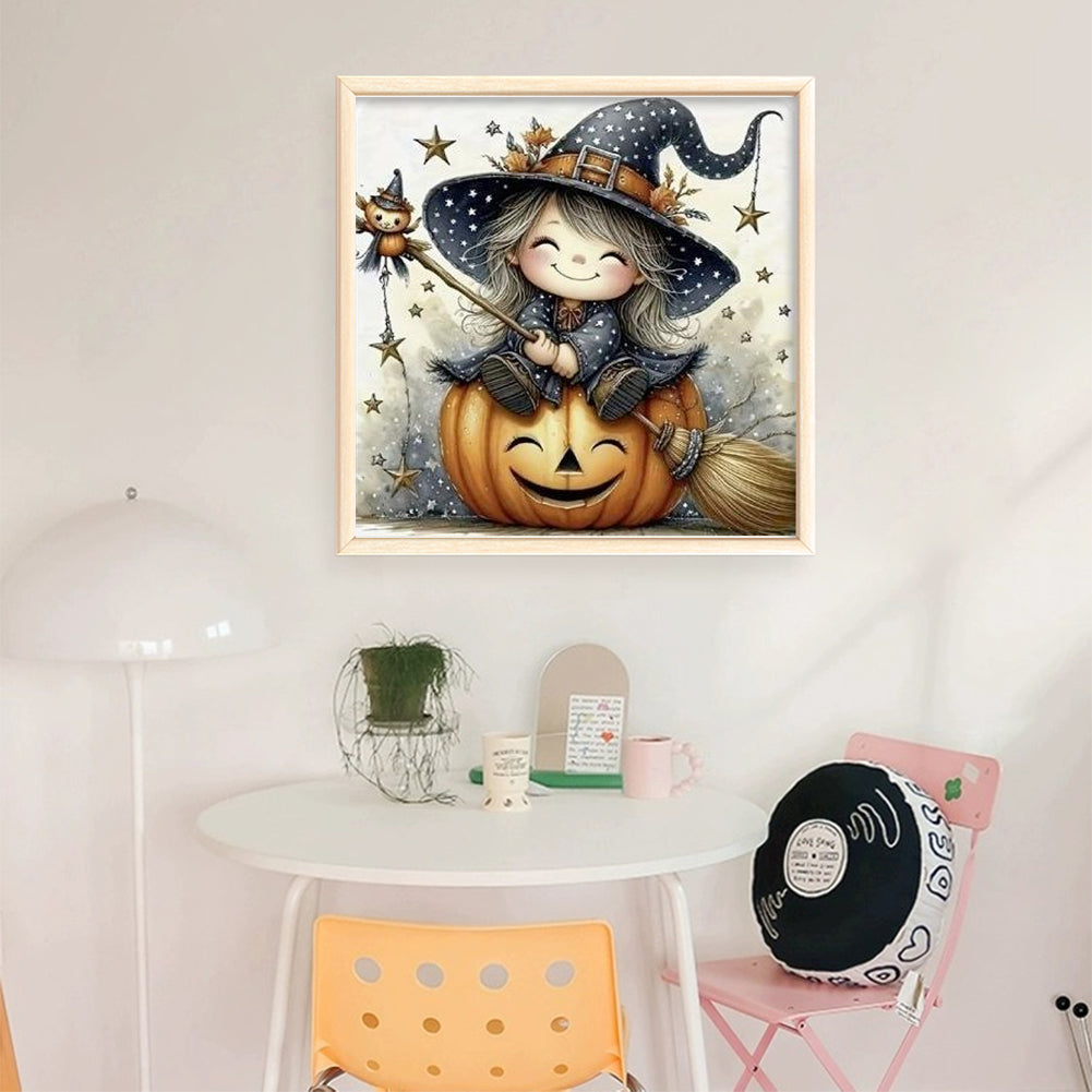 Halloween Witch - 11CT Stamped Cross Stitch 40*40CM