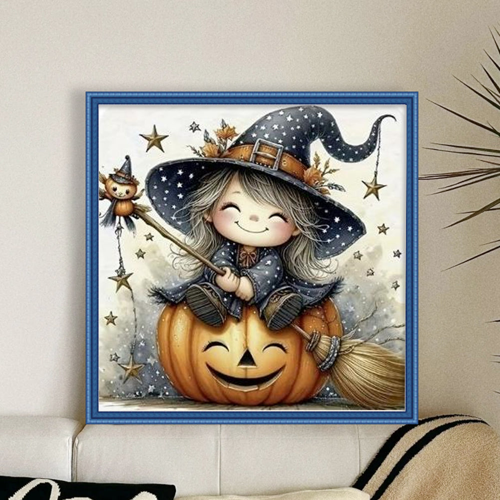 Halloween Witch - 11CT Stamped Cross Stitch 40*40CM