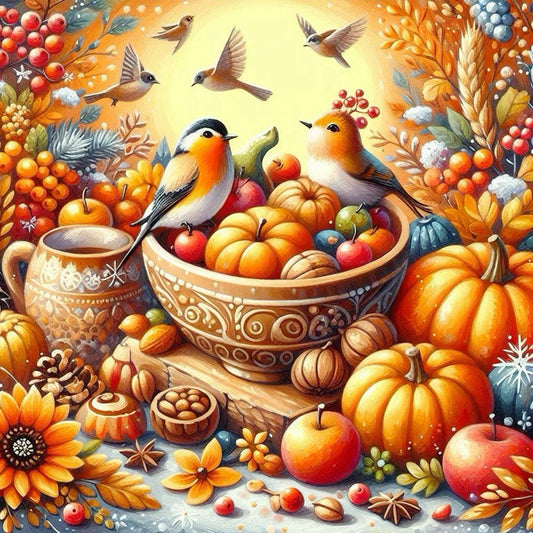 Autumn Fruits - Full Round Drill Diamond Painting 40*40CM