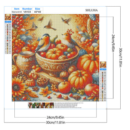 Autumn Fruits - Full Round Drill Diamond Painting 40*40CM