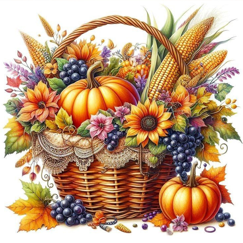 Autumn Fruits And Vegetables - Full Round Drill Diamond Painting 40*40CM
