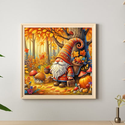 Autumn Gnome - Full Round Drill Diamond Painting 40*40CM