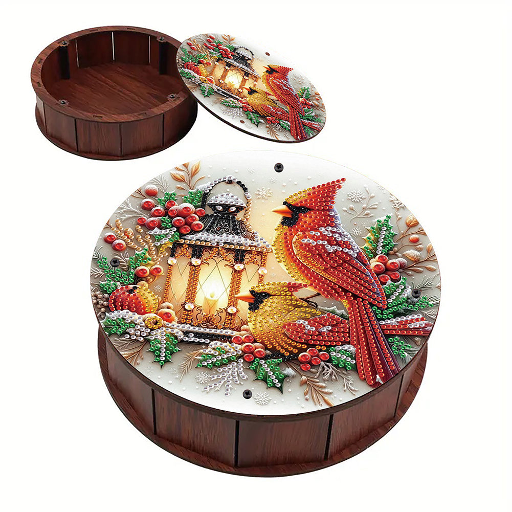 DIY Diamond Painting Storage Box Rhinestones Decorative Snack Case (Hummingbird)