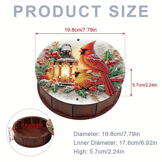 DIY Diamond Painting Storage Box Rhinestones Decorative Snack Case (Hummingbird)