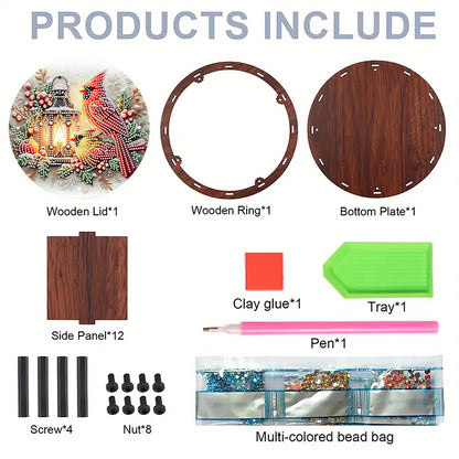 DIY Diamond Painting Storage Box Rhinestones Decorative Snack Case (Hummingbird)