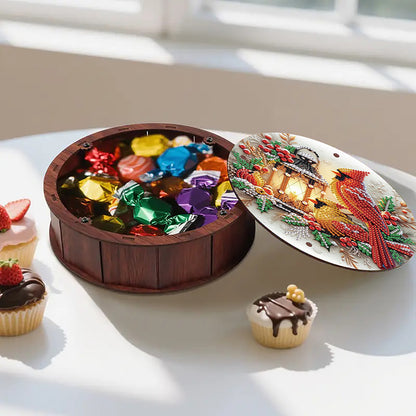 DIY Diamond Painting Storage Box Rhinestones Decorative Snack Case (Hummingbird)