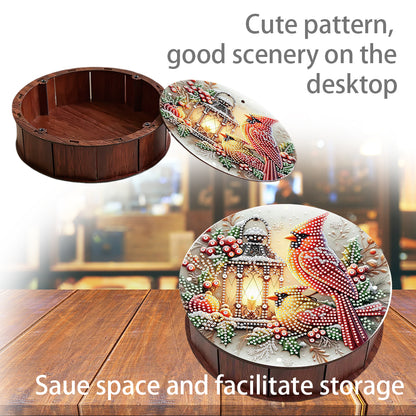 DIY Diamond Painting Storage Box Rhinestones Decorative Snack Case (Hummingbird)