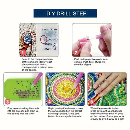 DIY Diamond Painting Storage Box Rhinestones Decorative Snack Case (Sailboat)