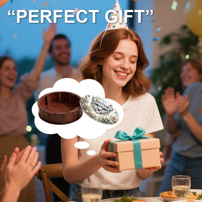 DIY Diamond Painting Storage Box Rhinestones Decorative Snack Case Kit (Tiger)