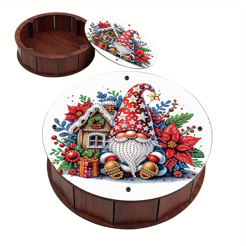 DIY Diamond Painting Storage Box Rhinestones Decorative Snack Case Kit (Gnome)