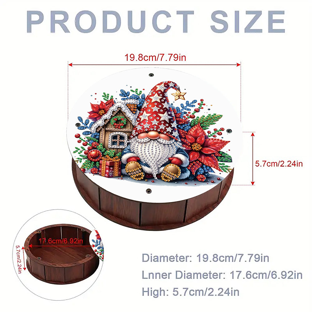 DIY Diamond Painting Storage Box Rhinestones Decorative Snack Case Kit (Gnome)