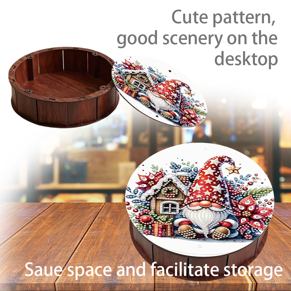 DIY Diamond Painting Storage Box Rhinestones Decorative Snack Case Kit (Gnome)