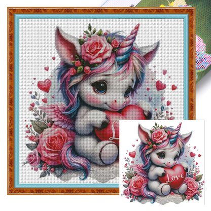 Rainbow Unicorn - 14CT Stamped Cross Stitch 65*65CM£¨Egyptian cotton£©£¨Fairy Brand £©