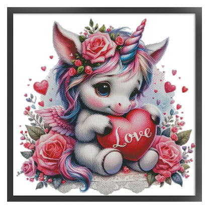 Rainbow Unicorn - 14CT Stamped Cross Stitch 65*65CM£¨Egyptian cotton£©£¨Fairy Brand £©