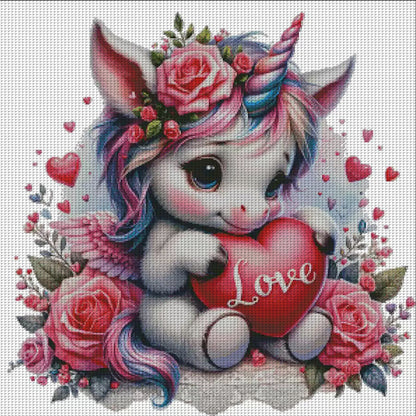 Rainbow Unicorn - 14CT Stamped Cross Stitch 65*65CM£¨Egyptian cotton£©£¨Fairy Brand £©