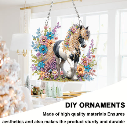 Horse 2D Flat DIY Diamond Art Pendant Special Shape DIY Home Decor Hanging Charm
