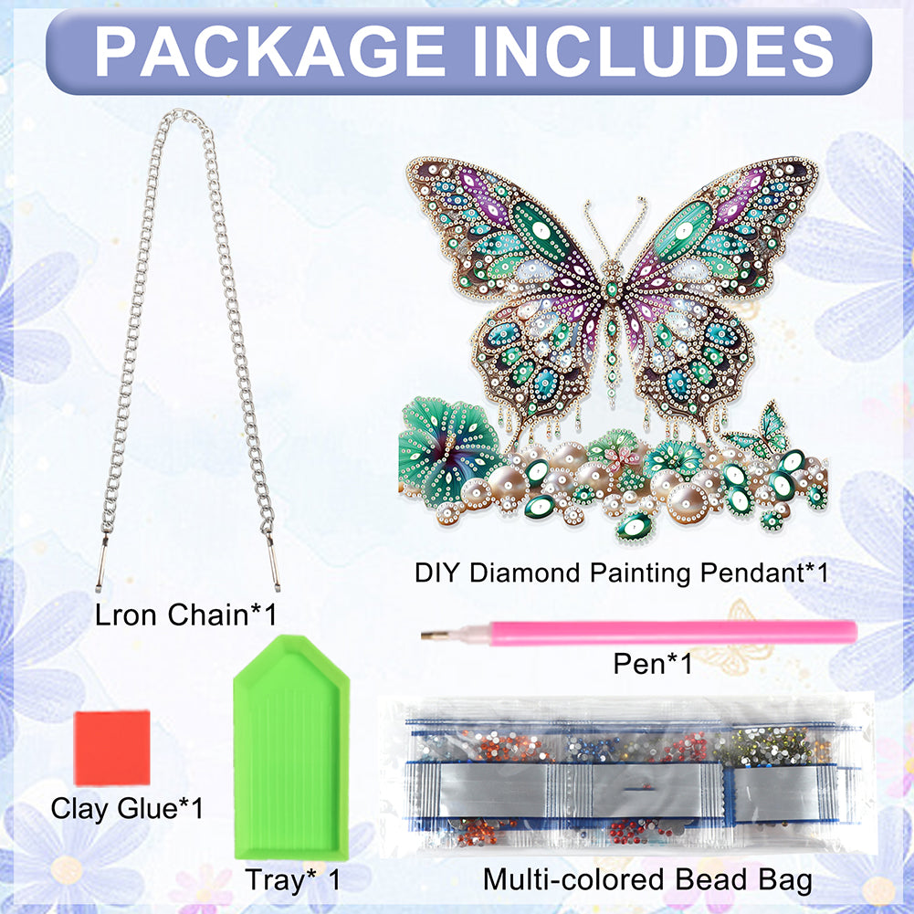 Butterfly 2D Flat DIY Hanging Diamond Art Kits Window Hanging Art for Home Decor