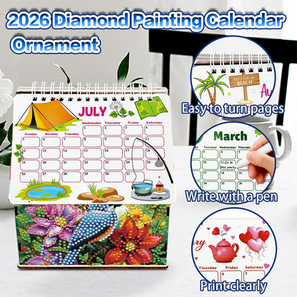2026 Calendar Diamond Painting Kit Bird DIY Diamond Art Desk Calendar