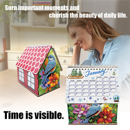 2026 Calendar Diamond Painting Kit Bird DIY Diamond Art Desk Calendar