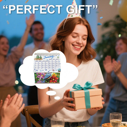 2026 Calendar Diamond Painting Kit Bird DIY Diamond Art Desk Calendar