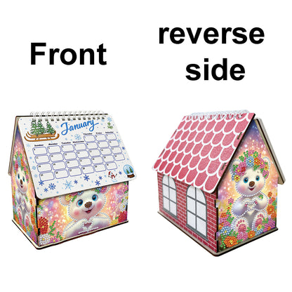 2026 Calendar Diamond Painting Kit Polar Bear DIY Diamond Art Desk Calendar