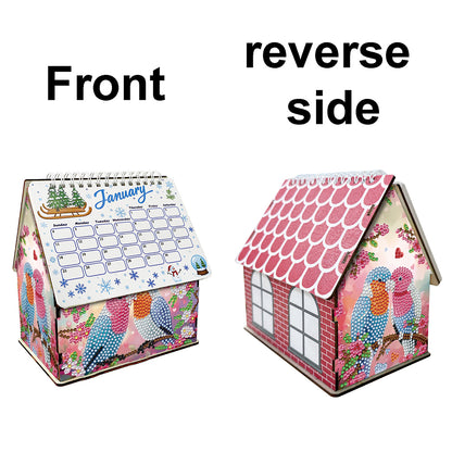 2026 Calendar Diamond Painting Kit Pair of Birds DIY Diamond Art Desk Calendar