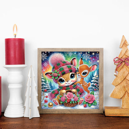 Christmas Deer - Special Shaped Drill Diamond Painting 30*30CM