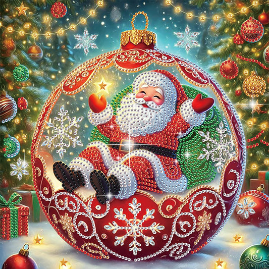 Christmas Santa Claus - Special Shaped Drill Diamond Painting 30*30CM