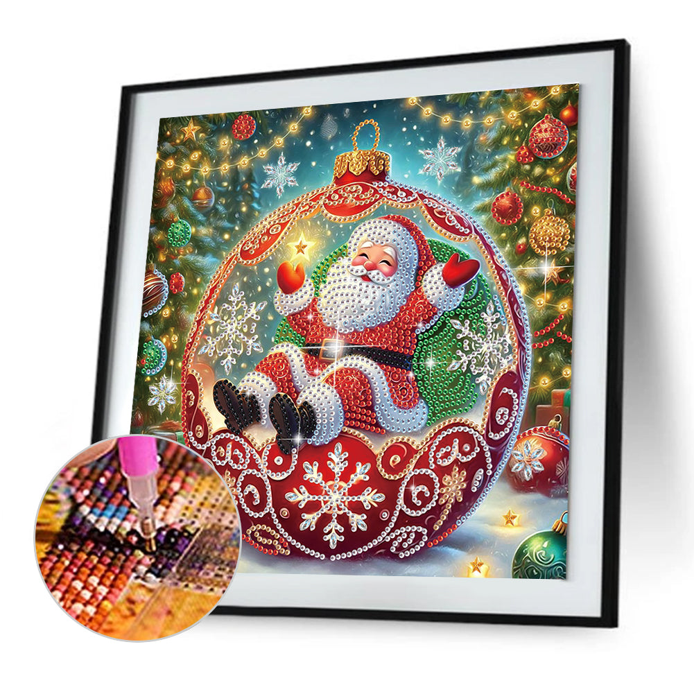 Christmas Santa Claus - Special Shaped Drill Diamond Painting 30*30CM