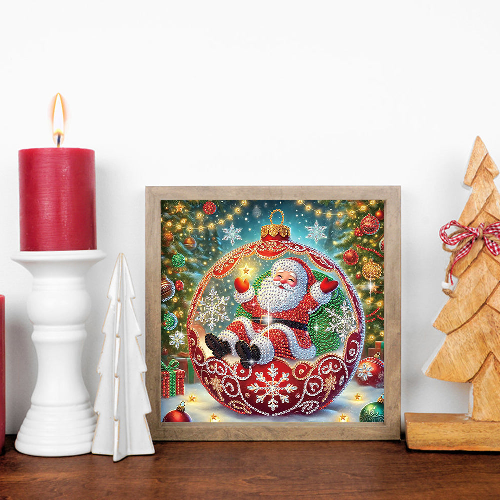 Christmas Atmosphere Old Man - Special Shaped Drill Diamond Painting 30*30CM