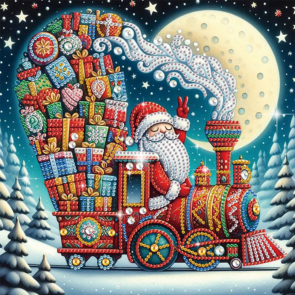 Christmas Santa Claus - Special Shaped Drill Diamond Painting 30*30CM