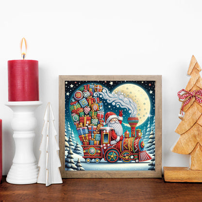 Christmas Atmosphere Old Man - Special Shaped Drill Diamond Painting 30*30CM