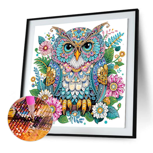 Owl - Special Shaped Drill Diamond Painting 30*30CM